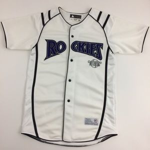 MLB Colorado Rockies Women's Button Up Jersey L